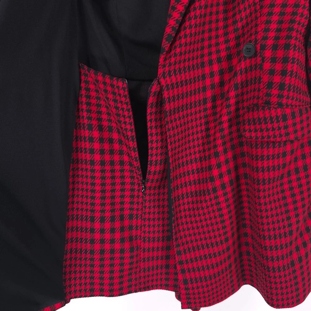NWT ZARA ROMANIA🇷🇴MADE Houndstooth Blazer‎ Dress Romper 8342/331 MEDIUM
